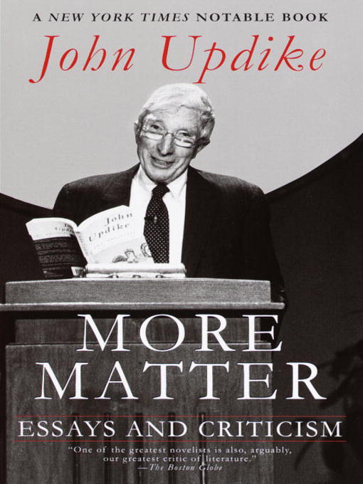Détails du titre pour More Matter par John Updike - Disponible
